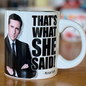THE OFFICE 22oz Spencer's THAT'S WHAT SHE SAID Michael Scott Ceramic Mug ☕️ 🤠